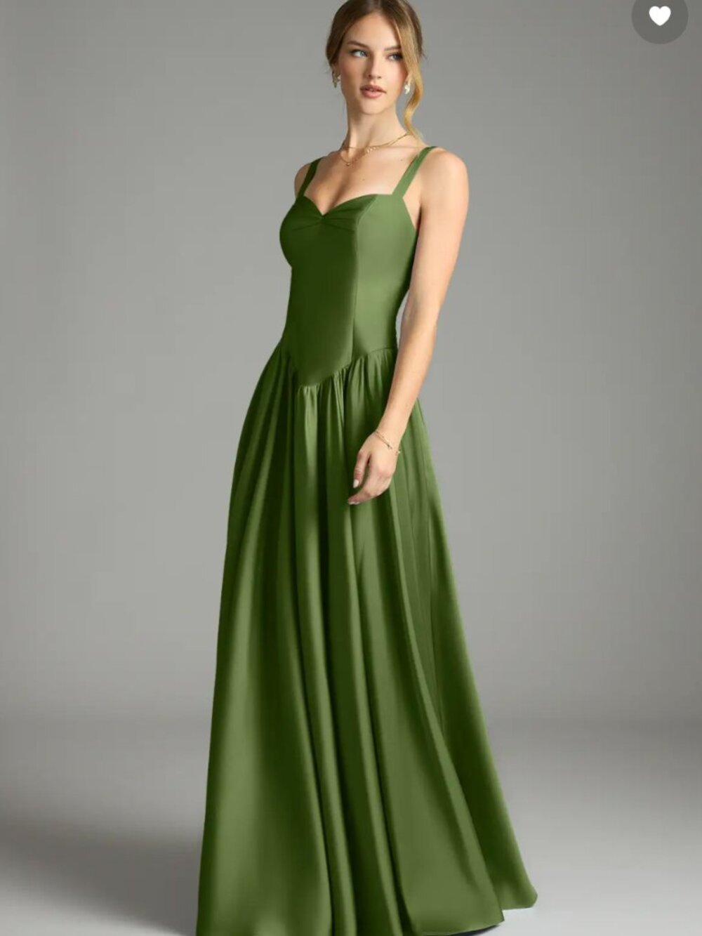Azazie Evadina Bridesmaid Dress Color Juniper - Picture 3 of 11